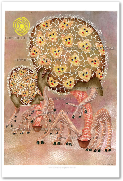 Buy Original Art Works from leading Contemporary Artist Stephen E Wise - Artwork Title : Hive Hunters